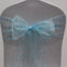 Organza Embroided Sash - Blue