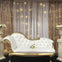 French Chaise Sofa With Gold Frame